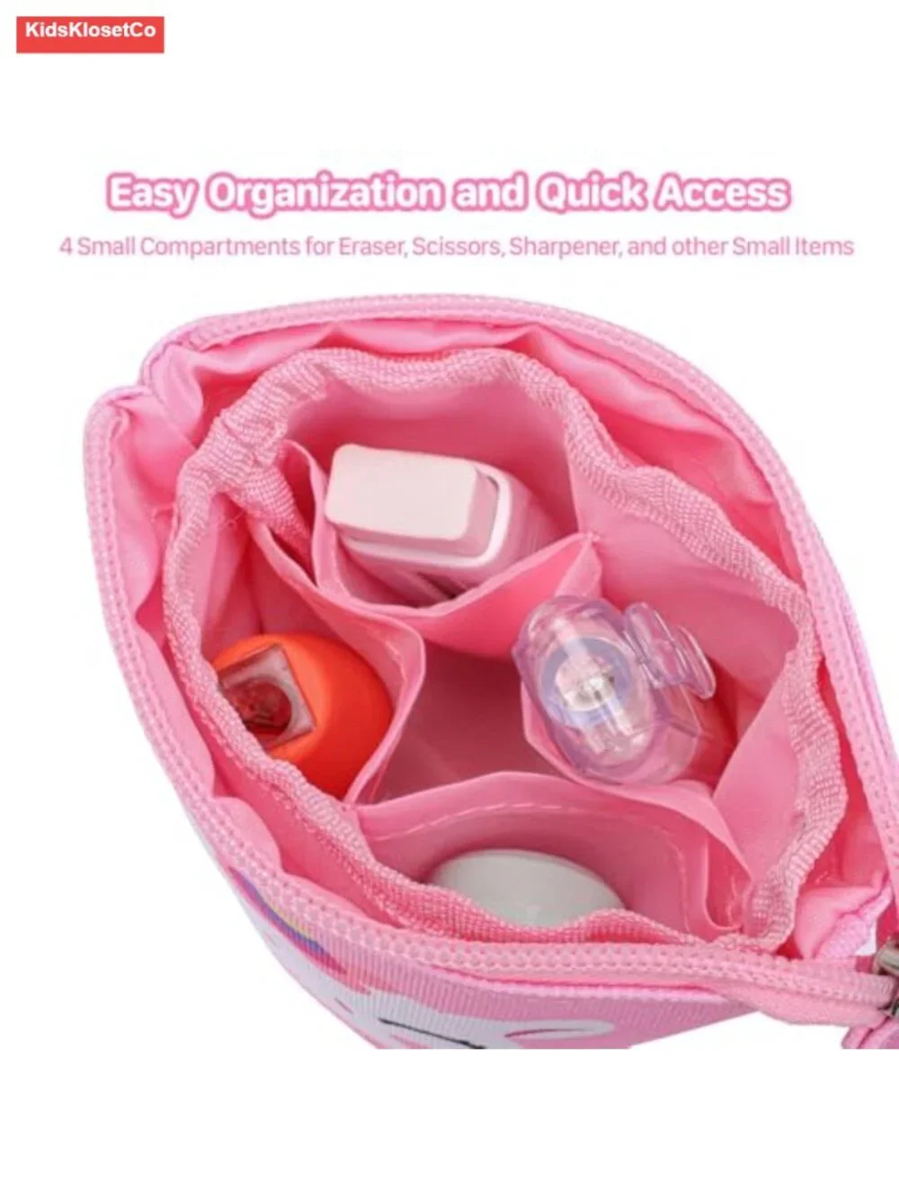 Telescopic Standing Pencil Case - 900D Fabric, Big Capacity with 4 Inner Pockets